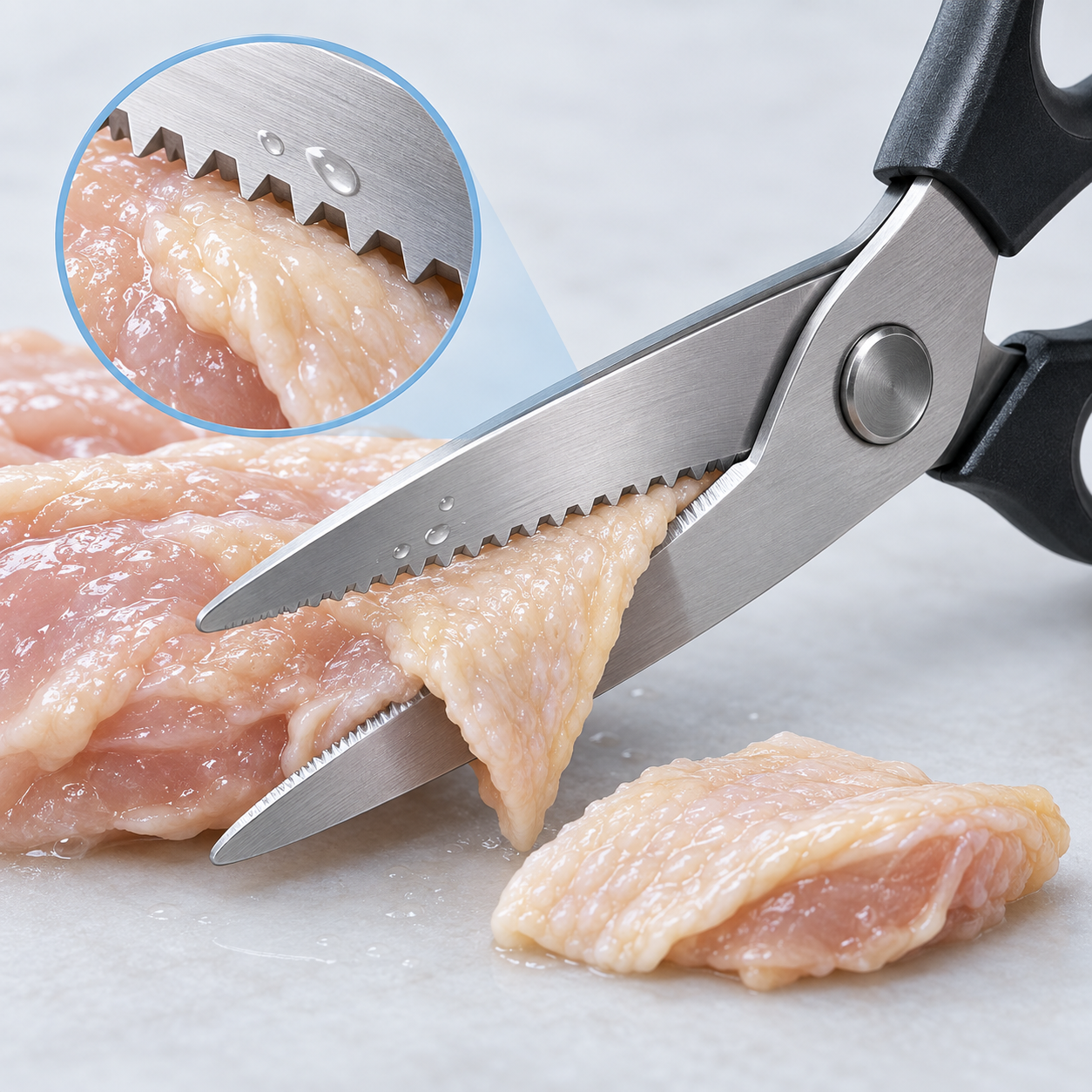 良いキッチンバサミが生活に及ぼすメリット 滑る食材を逃さず切る