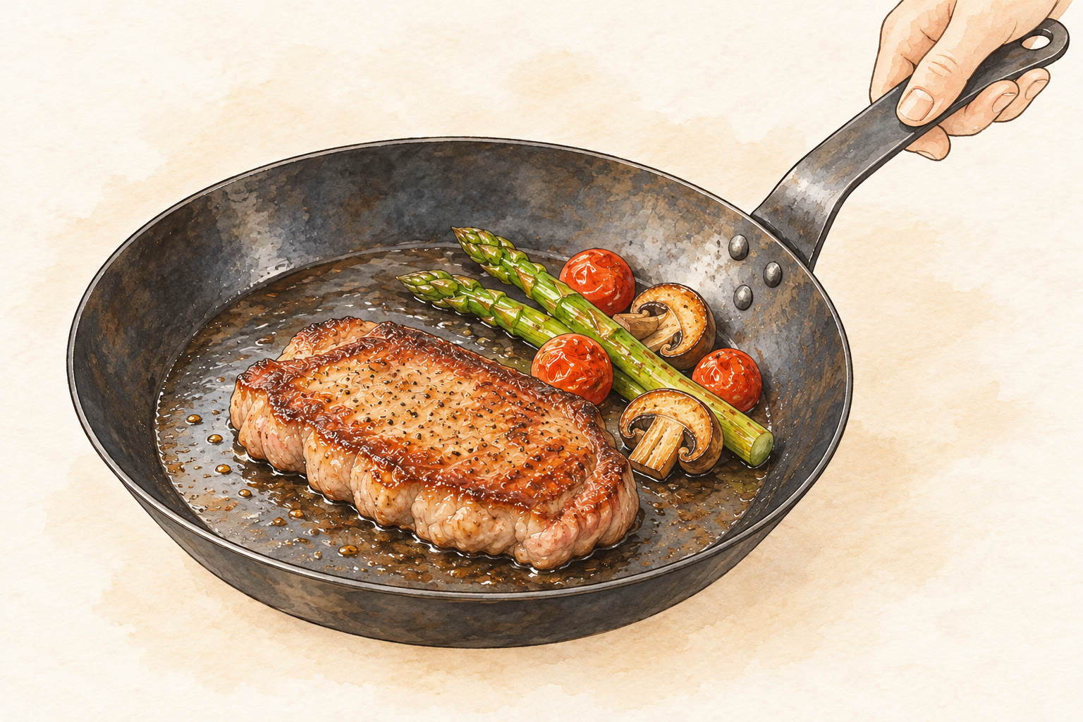 良い鉄製フライパンが生活に及ぼすメリット 肉や野菜の焼き目を楽しむ