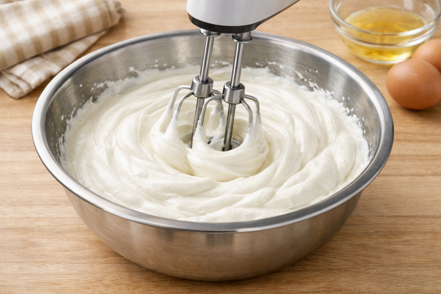 100均のハンドミキサーは生クリームやメレンゲ作りに使える？ダイソー・セリアの実力とニトリ等との比較のイメージ