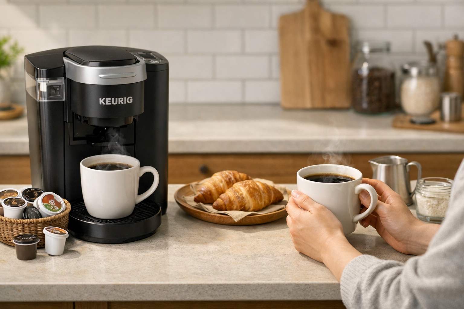 キューリグのコーヒーメーカー完全ガイド｜カプセル式の評判と使い方のイメージ