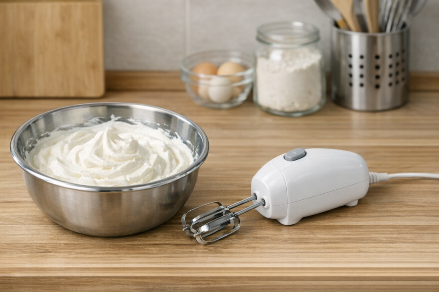 100均のハンドミキサーは生クリームやメレンゲ作りに使える？ダイソー・セリアの実力とニトリ等との比較のイメージ