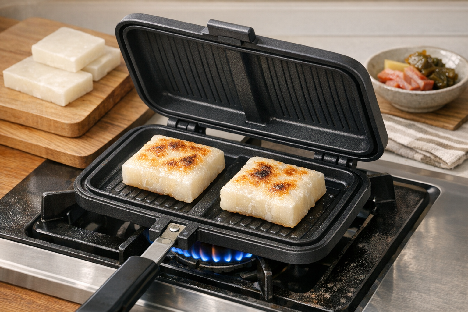 ニトリのホットサンドメーカー直火式で餅を焼くコツとおすすめレシピ
