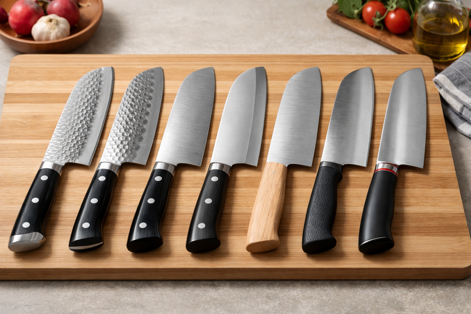 濃州孫六作の様々なモデルが並んでいる比較イメージ