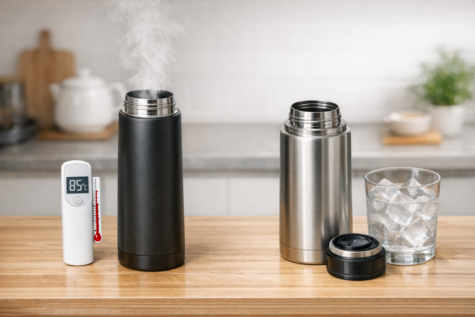 保温力の高いステンレスボトルのイメージ