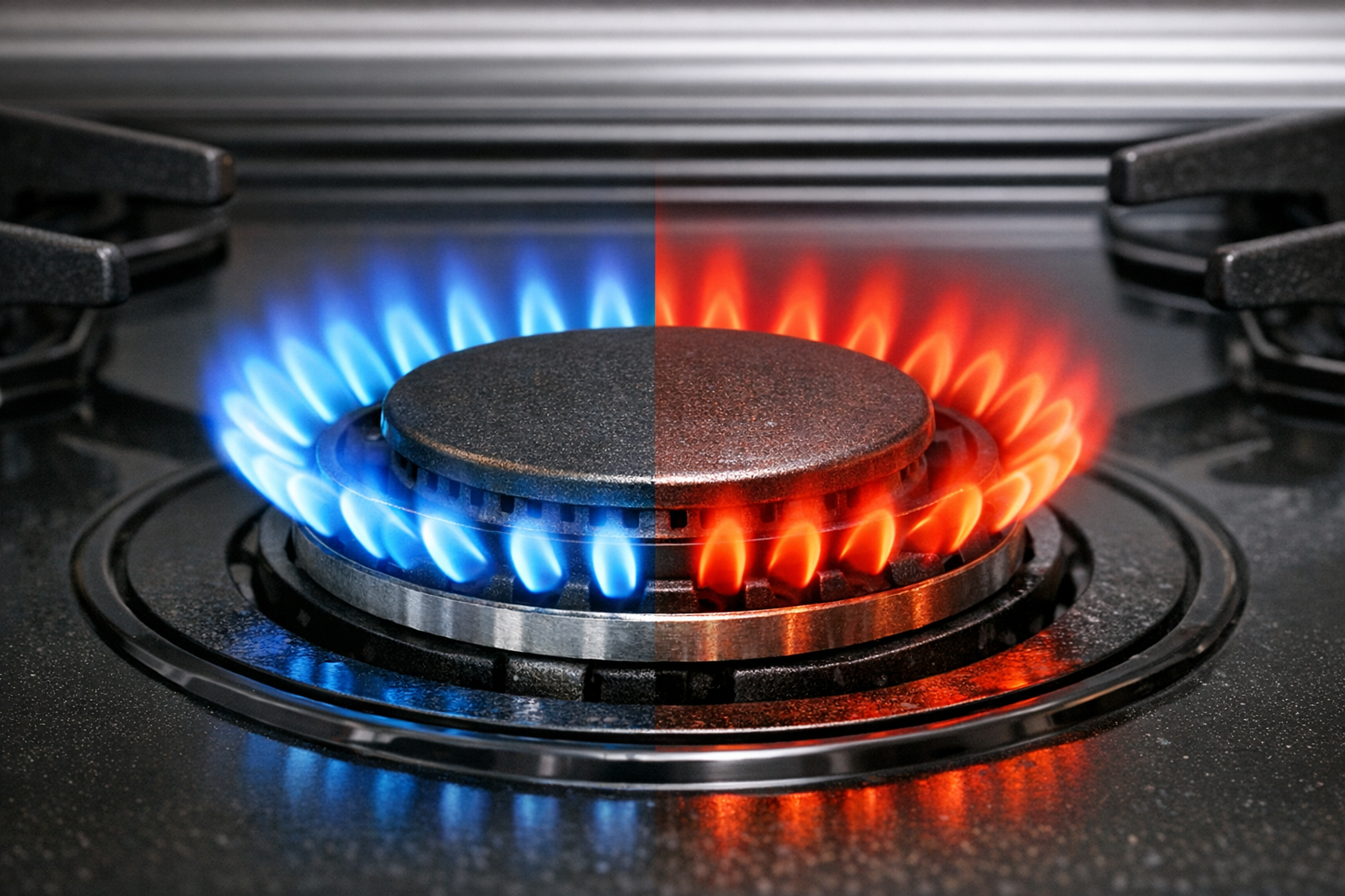 コンロの火が赤い原因と直し方！危険な不完全燃焼の見分け方を解説のイメージ