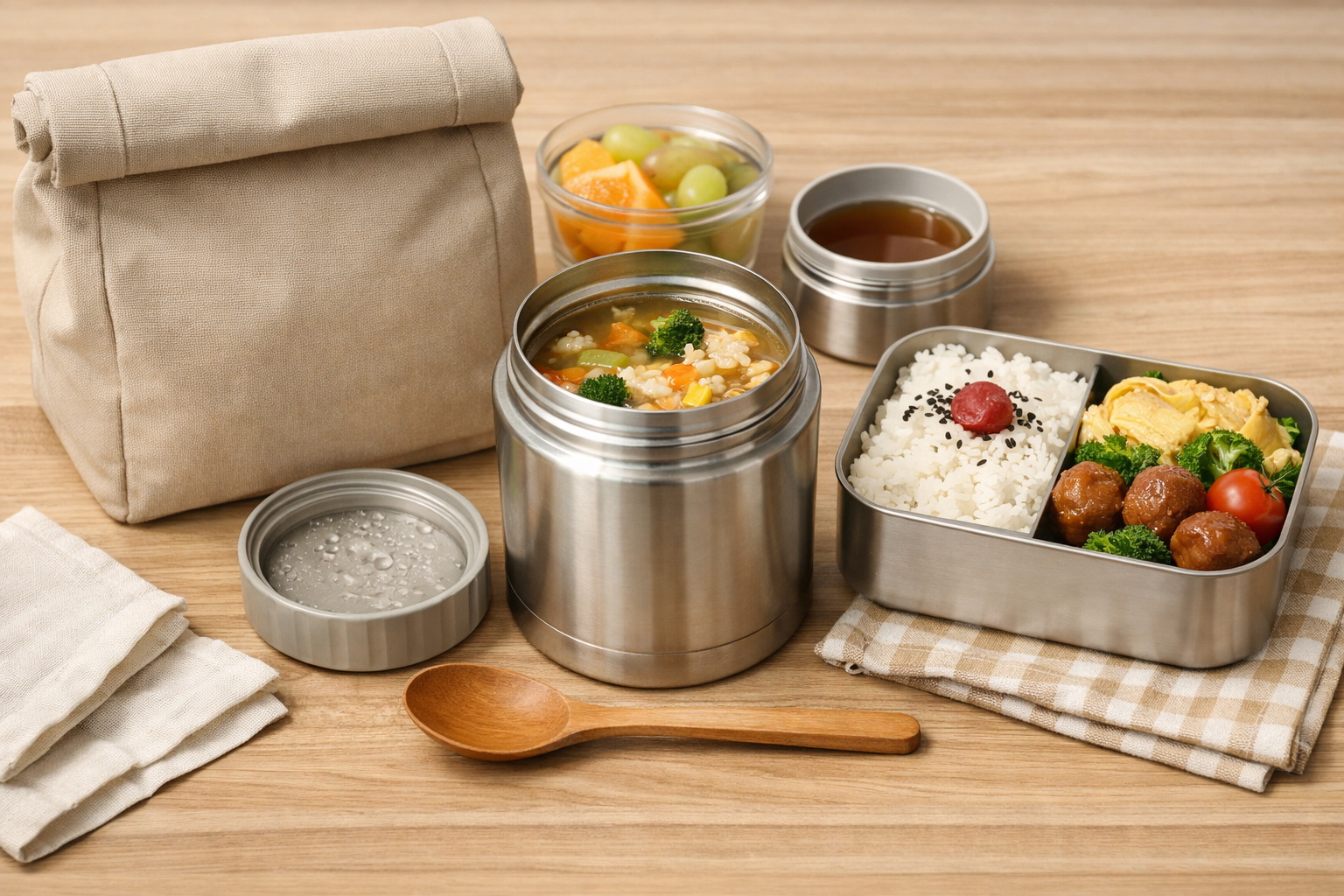 スープジャーで彩る温かいお弁当生活のイメージ