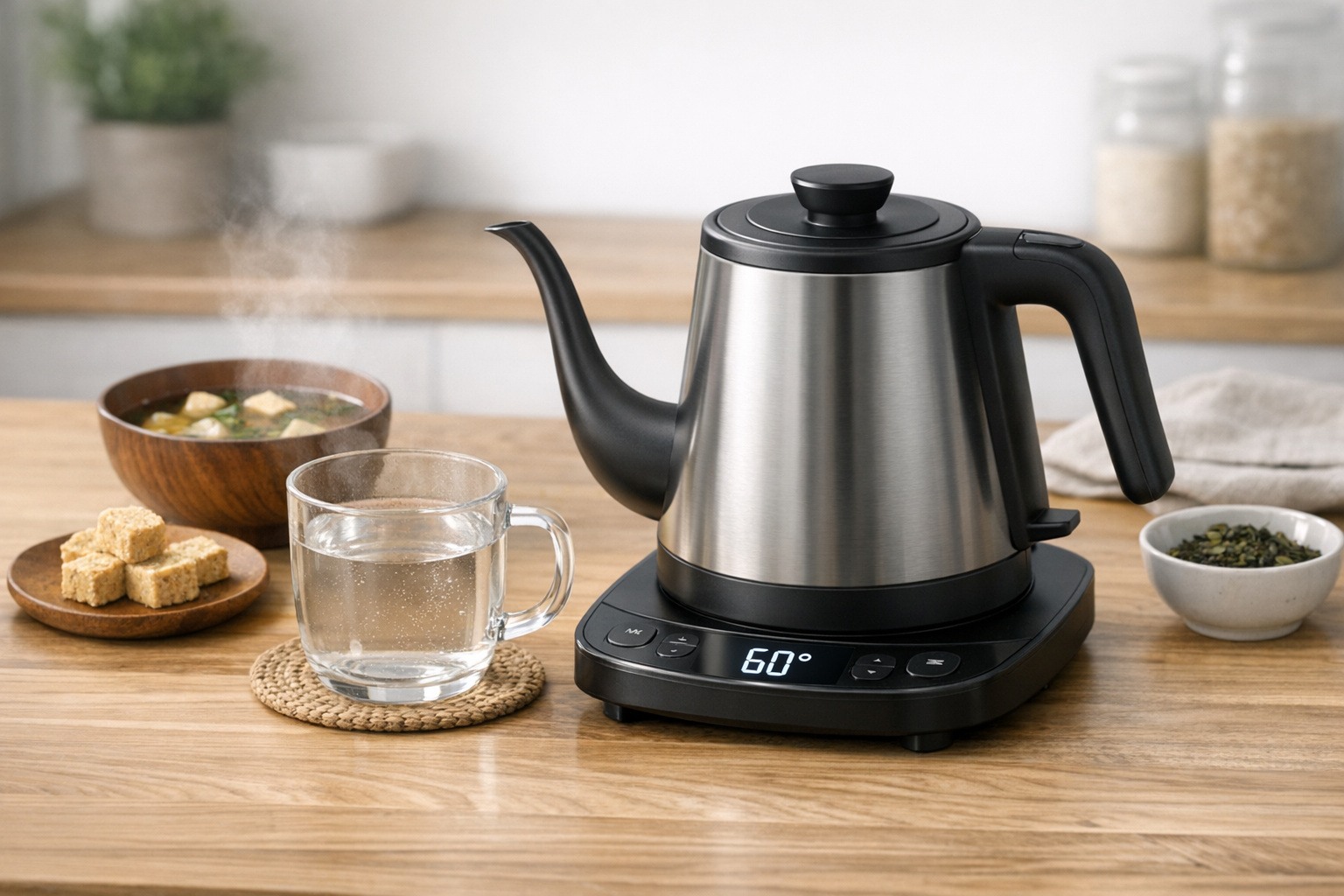 ティファールの温度調節機能付き電気ケトルのイメージ