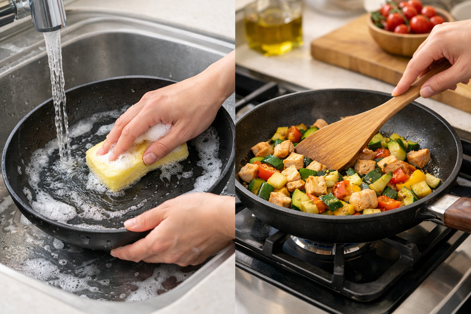 ティファールのフライパンの寿命は何年？コーティングを長持ちさせる使い方のイメージ